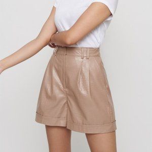 Faux Crocodile Skin Short